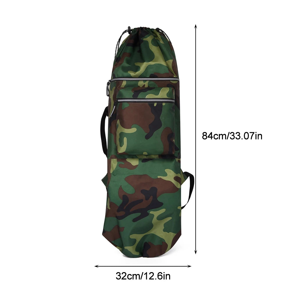 Skateboard Storage Backpack Oxford Cloth Skateboard Carry Bag Multifunction Drawstring Closure Skate Accessories