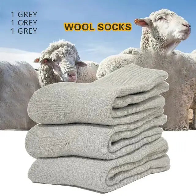 3Pairs Wool Socks Japanese And Korean style winter warm Harajuku Sock Merino Rabbit Socks Against Cold Snow Winter Warm Male Sox