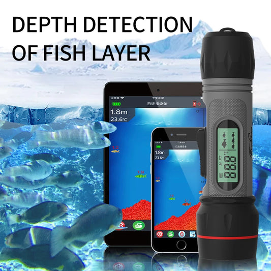 Erchang F12B Wireless Fish Finder Rechargable Echo Sounder 90M Depth Portable Waterproof Sonar For Winter Ice Fishing