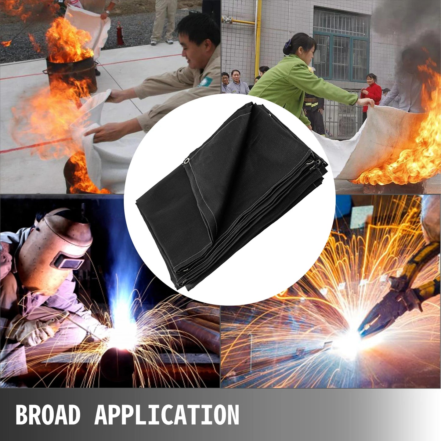 SucceBuy Welding Firesafe Fiberglass Blanket Emergency Survival Flame Retardant Safe Protective Equipment 6x10FT 8x10FT 10x10FT