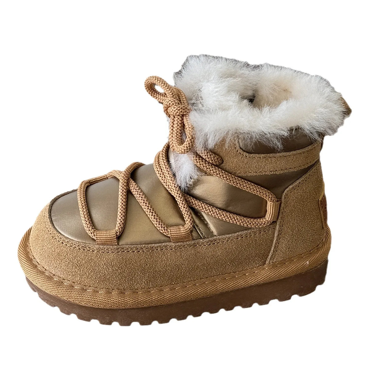Winter Children Warm Wool Snow Boots Boys Waterproof Proof Short Boots Girls High-top Leather Boots Baby Winter Shoes Warm -20℃