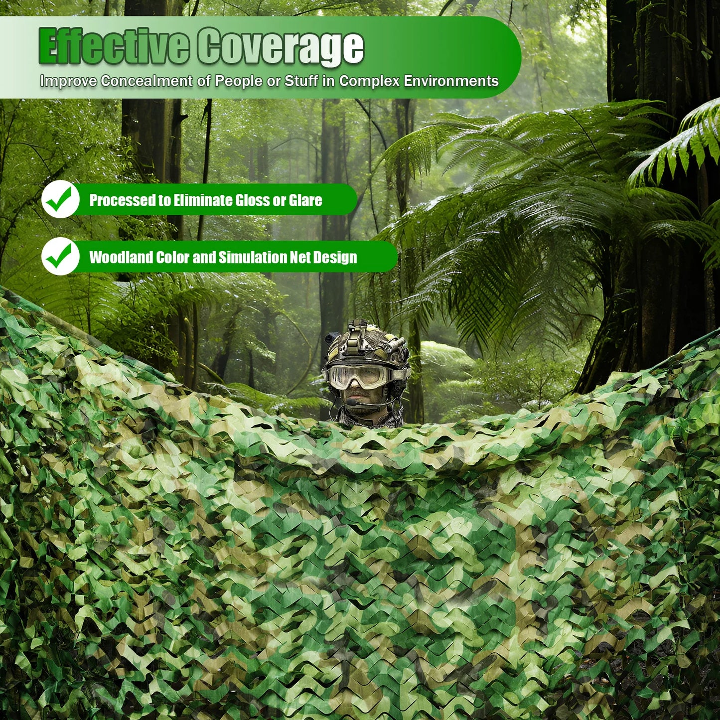 26 X 26 Ft Camouflage Net, Camouflage Netting Hide Cover Net, Woodland Camouflage Net for Camping, Hunting, Outdoor