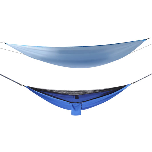 Camping Hammock w/h Mosquito Net Camping Canopy PU Coated 210T Nylon Polyester Waterproof Sunshade Blue For Outdoor Beach Garden