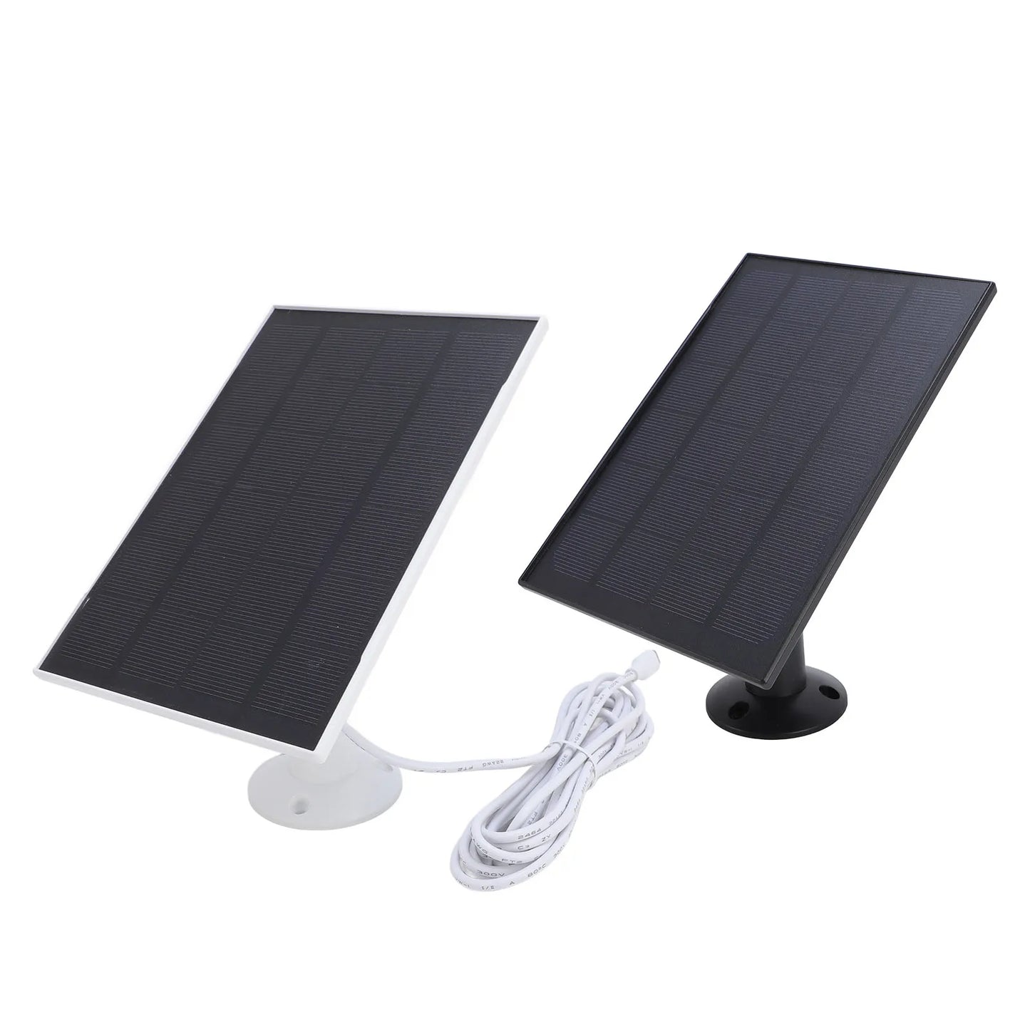 8W IP66 Waterproof Solar Panel for Bird Feeder Camera Doorbell 360° Adjustable Mount USB-C Outdoor Rechargeable Battery Cameras