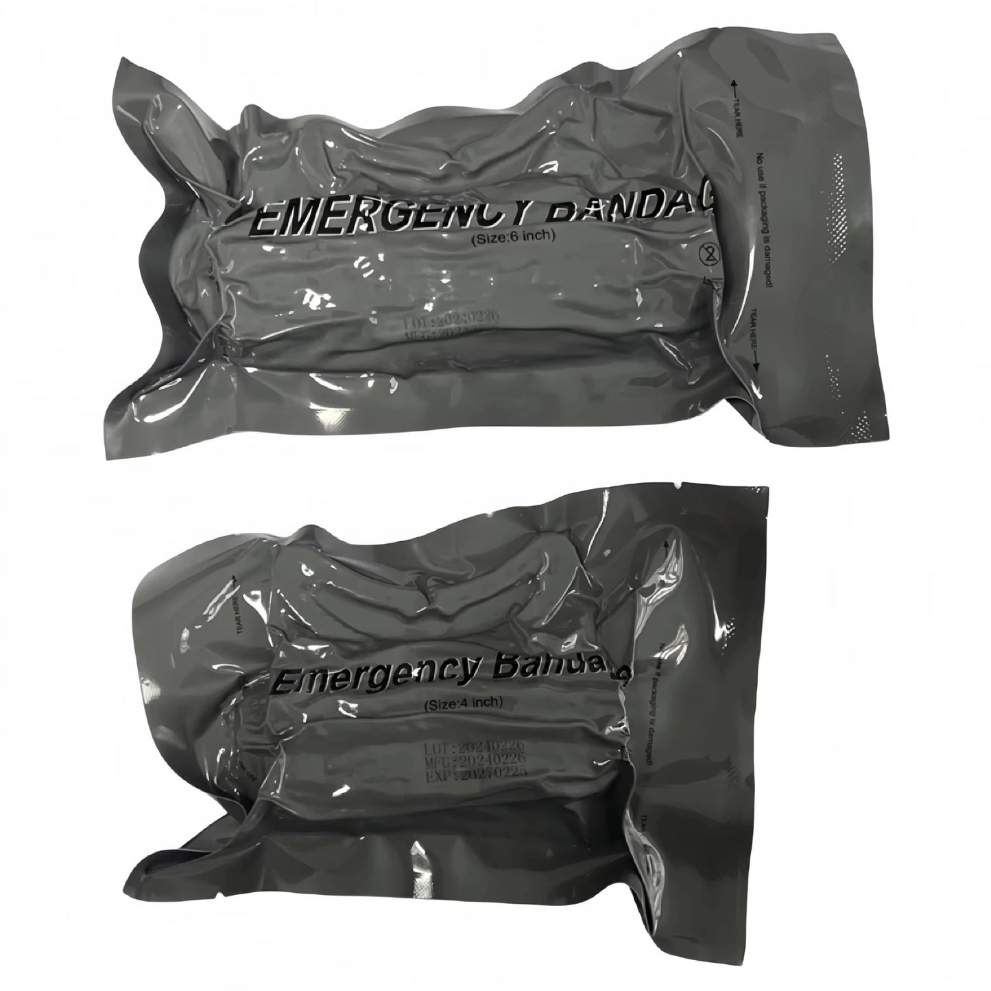 Emergency First Aid Kit Israeli Pressure Bandage 4"/6" for Outdoor Camping Hiking - Wound Care Survival Safety Gear