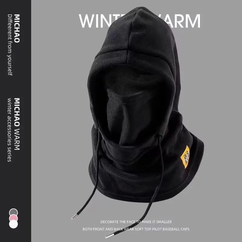 Riding Winter Warm Hat with Mask and Neck Warmer 3-in-1 Windproof Balaclava for Men and Women Cycling Cold Weather Protection