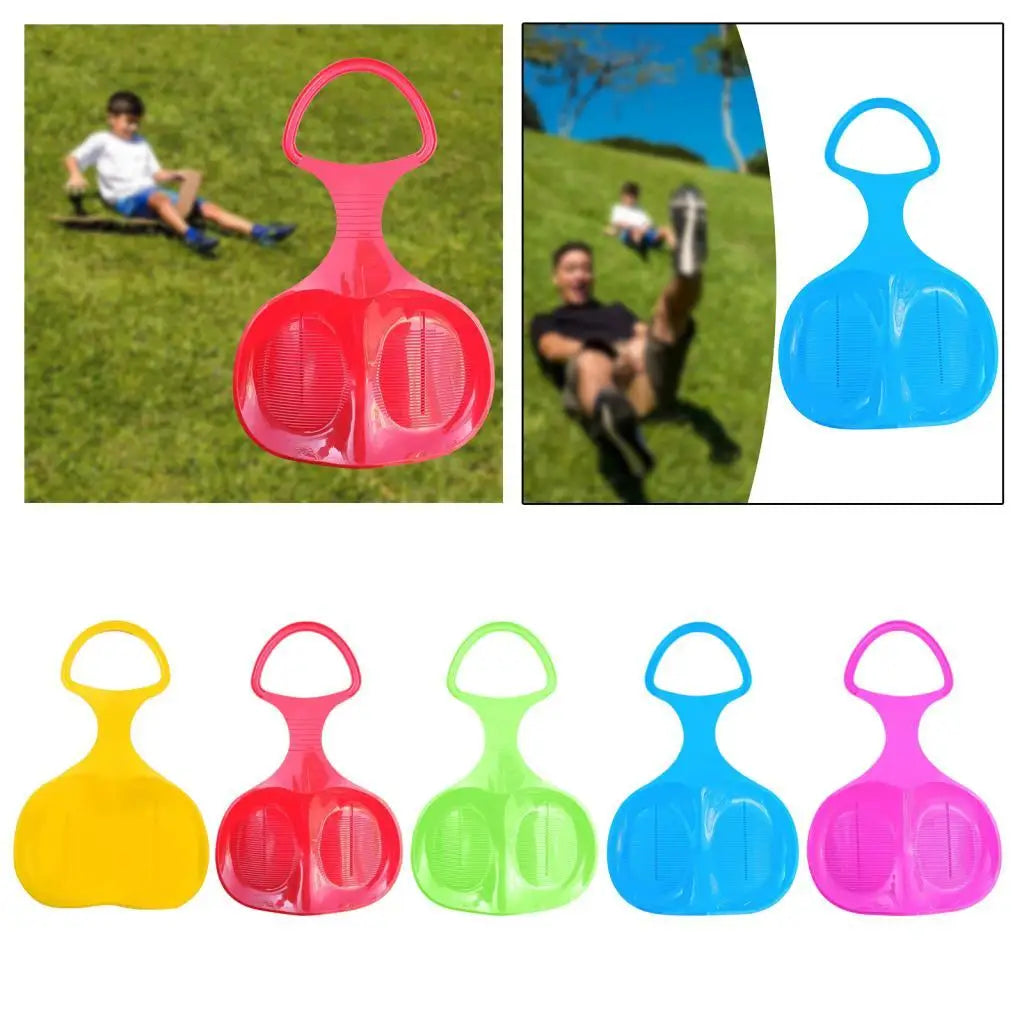 Snow Sled, Snow Luge Toboggan Skiing Board, Grass Sliding Sled, Heavy Duty Large with Handle, Sleigh Sledge for Kids Adults