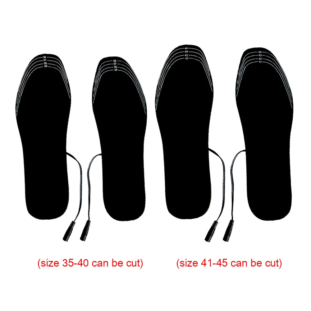 USB Electric Heated Insoles Comfortable Keeping Warm Washable Outdoor Sports Thermal Shoe Pads Mat Shoe Accessories