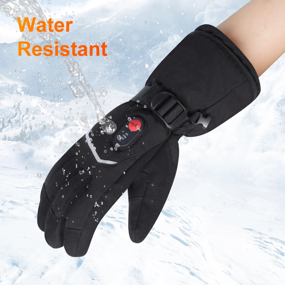 SAVIOR heated Gloves 7.4V Electric Rechargeable  heated Gloves Waterproof Skiing Cycling Hiking Winter Warm Gloves heated