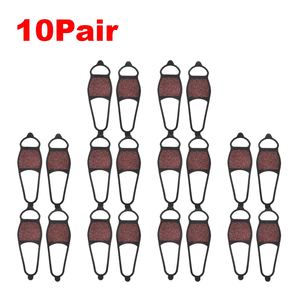 1-10Pair Coarse Sand Crampons Non-Slip Double-Sided Ice Cleats Traction Grip for Shoe Boots Hiking Ice Fishing Mountain Climbing