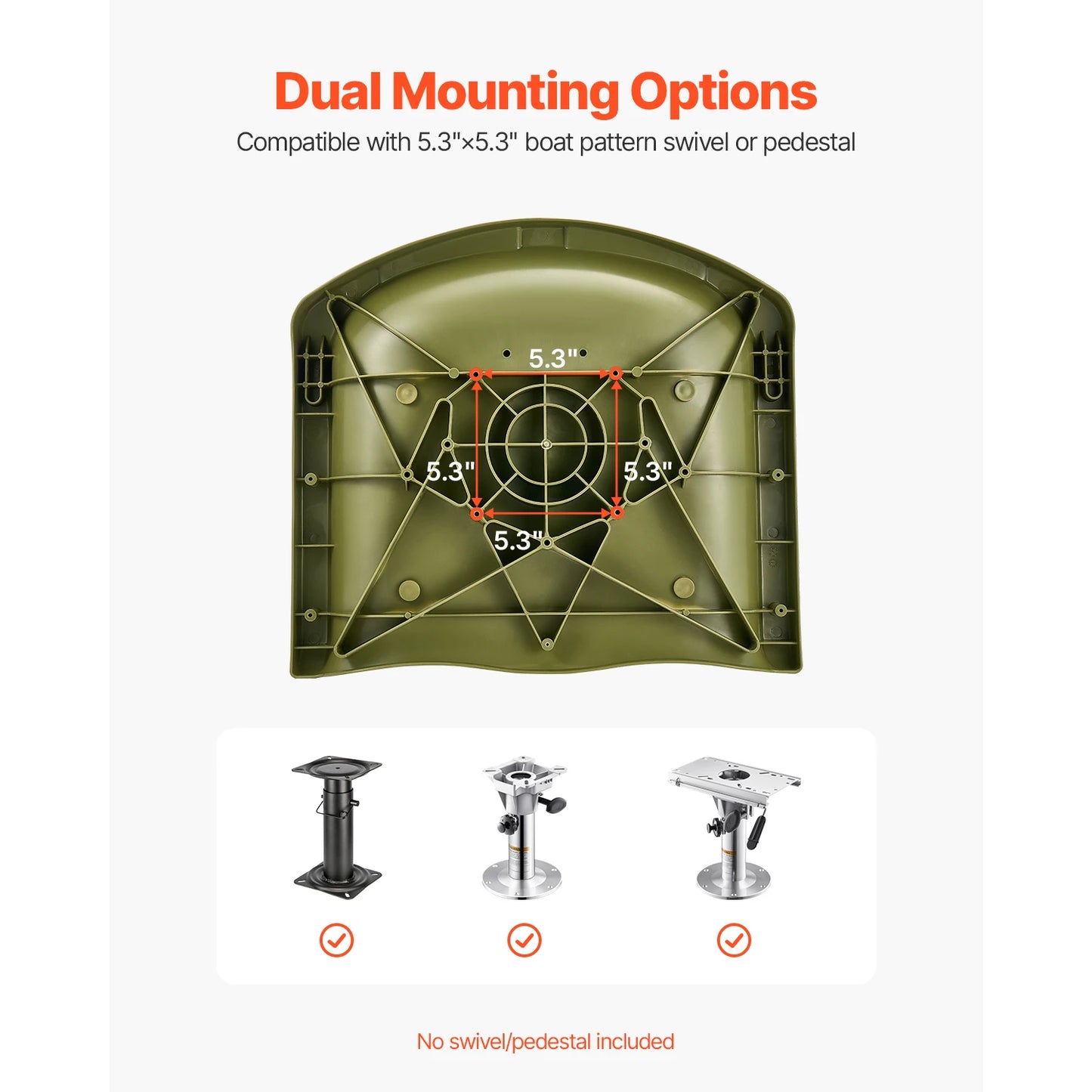 SucceBuy Boat Seat, Low Backrest, Folding Fishing Boat Seat with Thickened Sponge Cushion PP Frame, Flip Up Boat Seat for Yachts