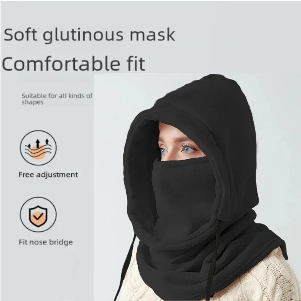 Winter Balaclava Face Mask, Windproof Thermal Hooded Scarf for Skiing Cycling Fishing, Cold Weather Sports Gear, Christmas Gift
