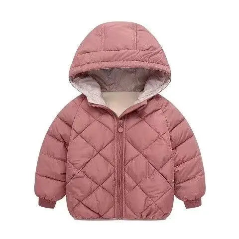 Autumn Winter New Children Down  Jacket Boys Girls Fashion Thick Warm Jacket Baby Hooded Warm Outwear Kids Cotton Coat 2-7 Year