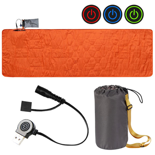 Outdoor Heating Sleeping Mat USB Electric Heating Pad 3-Level Adjustable Camping Tent Sleeping Mattress Winter Camping Accessory