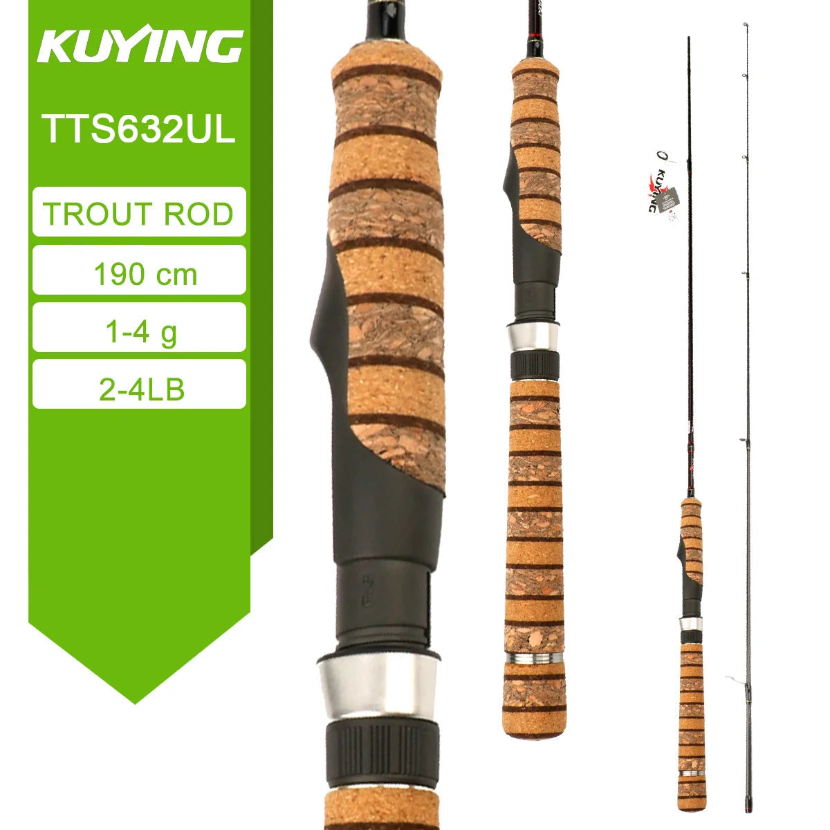 KUYING TETON L UL SUL 5'2" 6' 6'3" 6'4"6'2" 6'6" Fishing Rod Lure Cane Spinning Casting FUJI Carbon 1-4g 0.8-3g 2-10g M-Fast bfs
