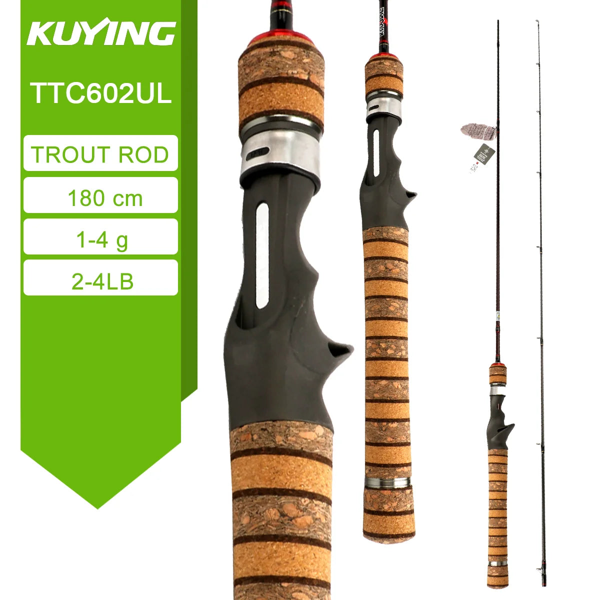 KUYING TETON L UL SUL 5'2" 6' 6'3" 6'4"6'2" 6'6" Fishing Rod Lure Cane Spinning Casting FUJI Carbon 1-4g 0.8-3g 2-10g M-Fast bfs