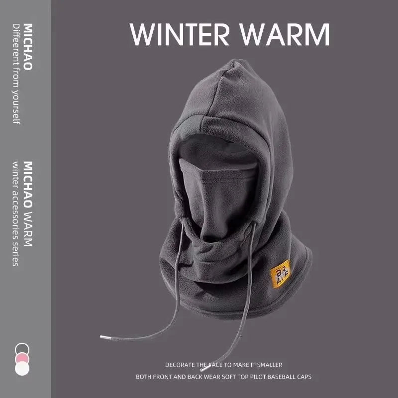 Riding Winter Warm Hat with Mask and Neck Warmer 3-in-1 Windproof Balaclava for Men and Women Cycling Cold Weather Protection