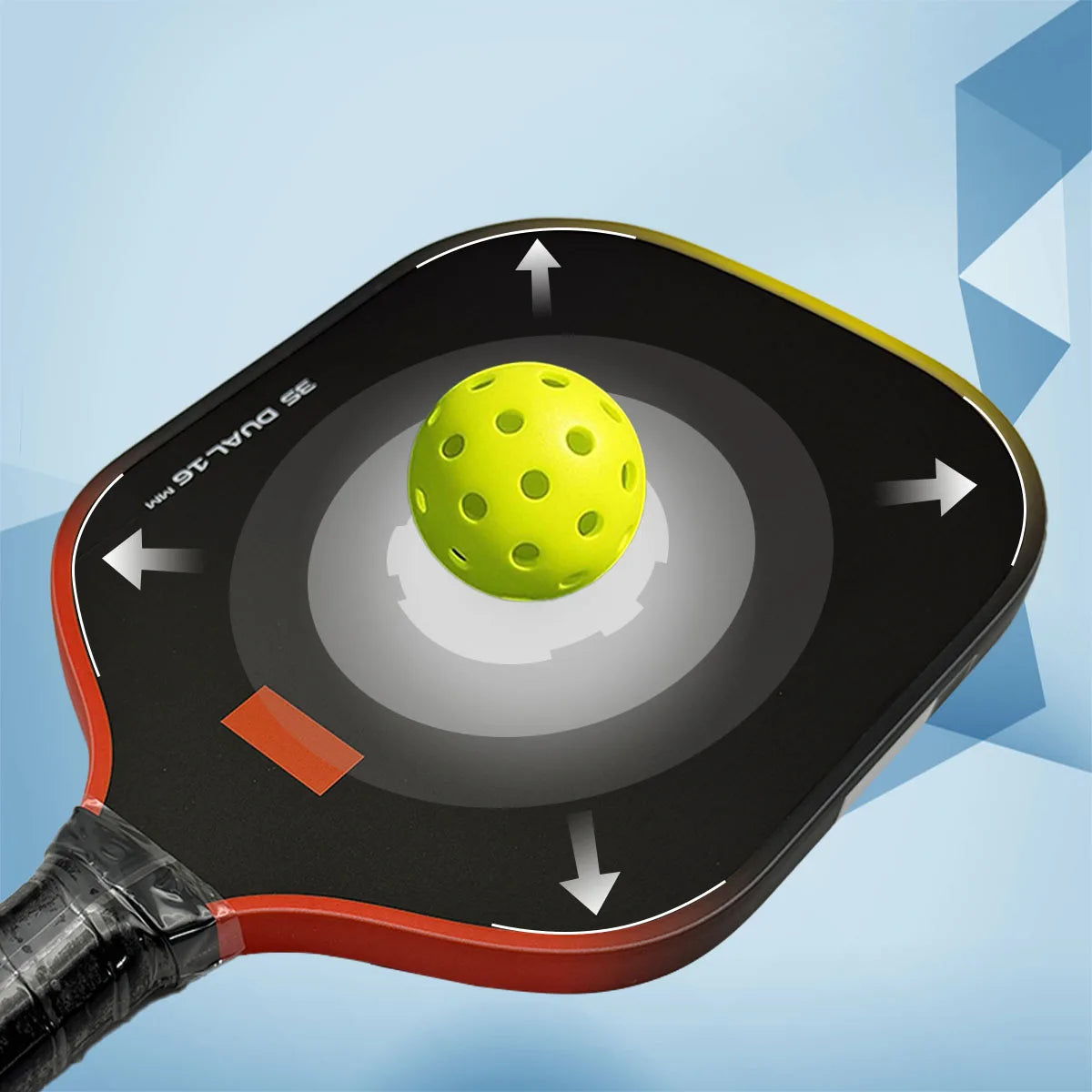 Sco-3S Dual Pickleball Paddle-Wide-Body Design for Control&Defense, Orange/Yellow Gradient Edge,Pro Certified