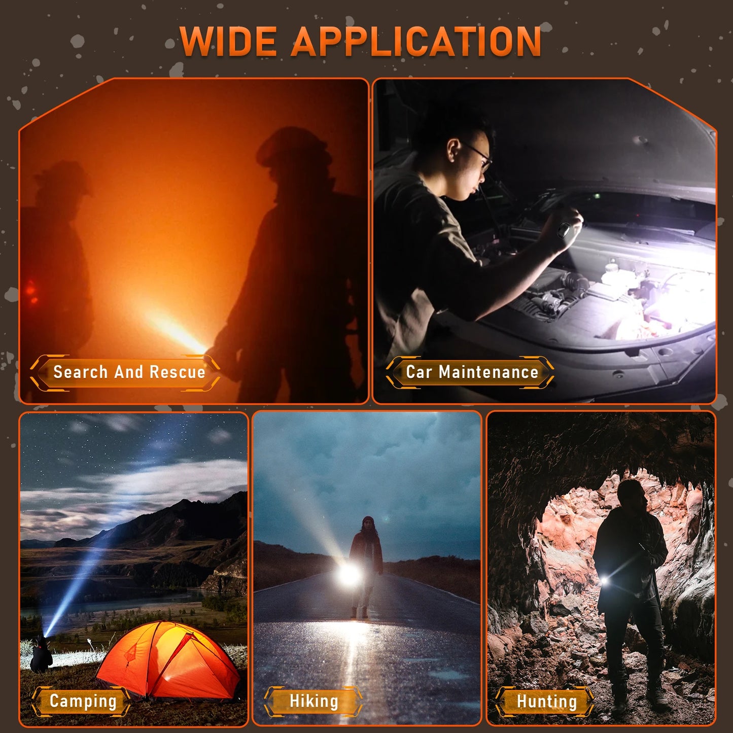 Wurkkos TD01 21700 Tactical Torch 2200LM High Power Rechargeable Flashlight IPX8 LED Torch 1039 Meters Self Defense Lighting