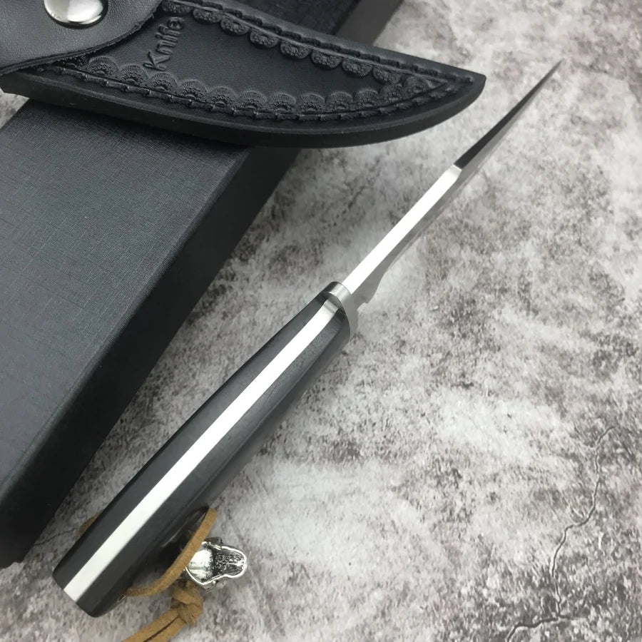 High-hardness Straight Knife Treated with Durable 7CR13MOV Steel Essential Tool Outdoor Camping Hiking Adventure Survival Knife