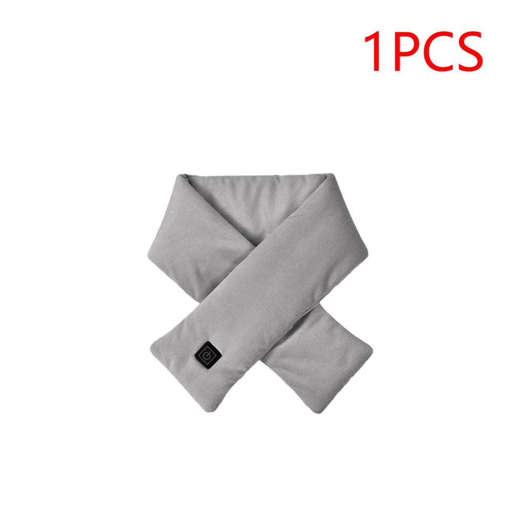 1/2pcs USB Women Men Heating Scarf Temperature Scarf 3 Gears Wrap Fleece Washable Electric Neck Warmer Not Inclound Battery for