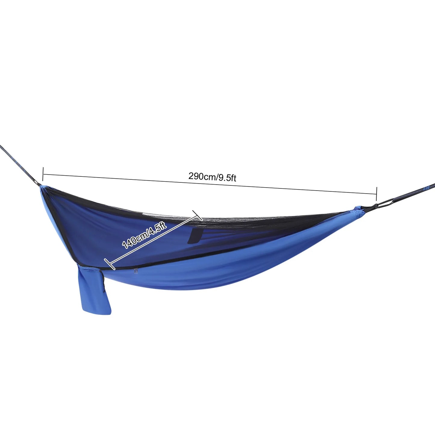 Camping Hammock, 2-in-1 Design 440.9lbs Load-Bearing Capacity Enjoy Relaxing Time for Backpacking Hiking Camping Traveling