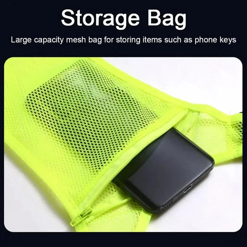 Reflective safety vest Lightweight adjustable elastic vest jacket High-visibility reflective strips，Used for traffic control、Run