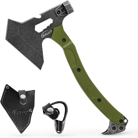 Axe with G10 Handle Camping Survival Hatchet, Multifunctional Hiking Outdoor Heavy Duty Full Tang Tomahawk Tools with H