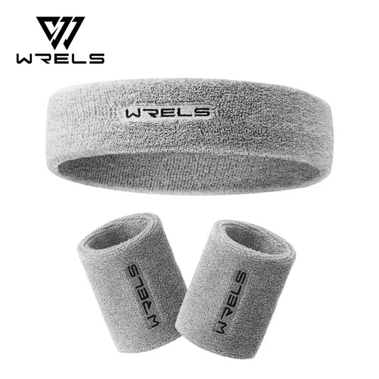 WRELS Sweatbands Sports Moisture Wicking Athletic Cotton Terry Cloth Sweatband Tennis Basketball Running Gym Sports Headband
