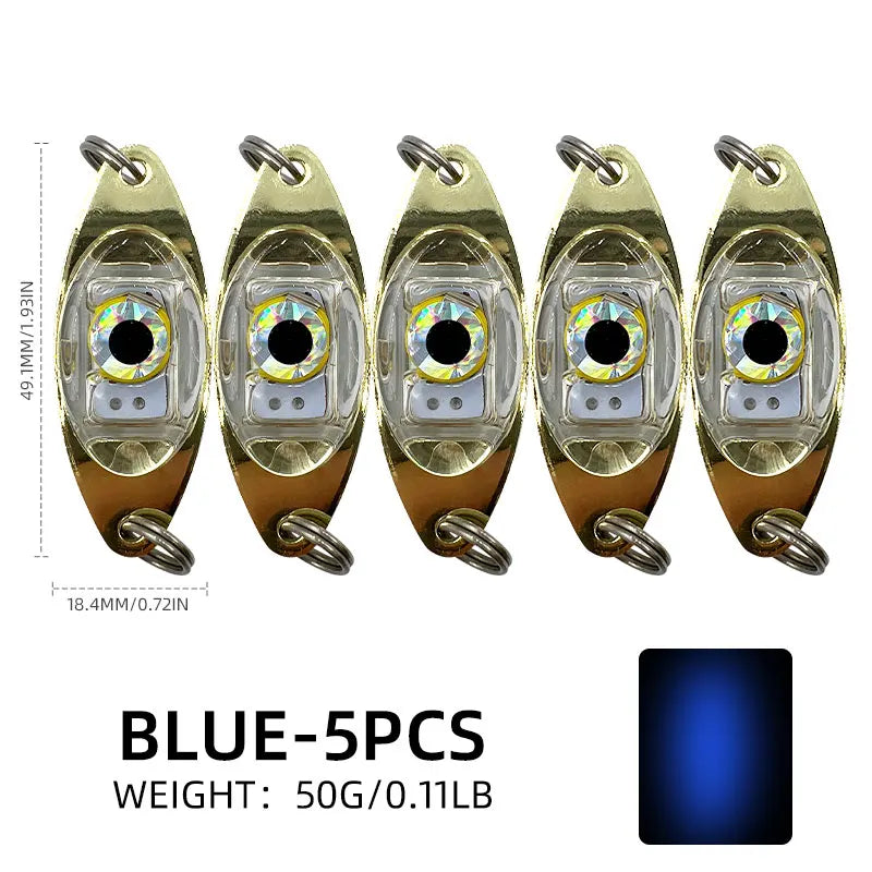 ShareShark 5pcs/bag LED Lure Light Glowing Fishing Bait Attracting Fish Flashlight Underwater Night Fishing Lure Tool