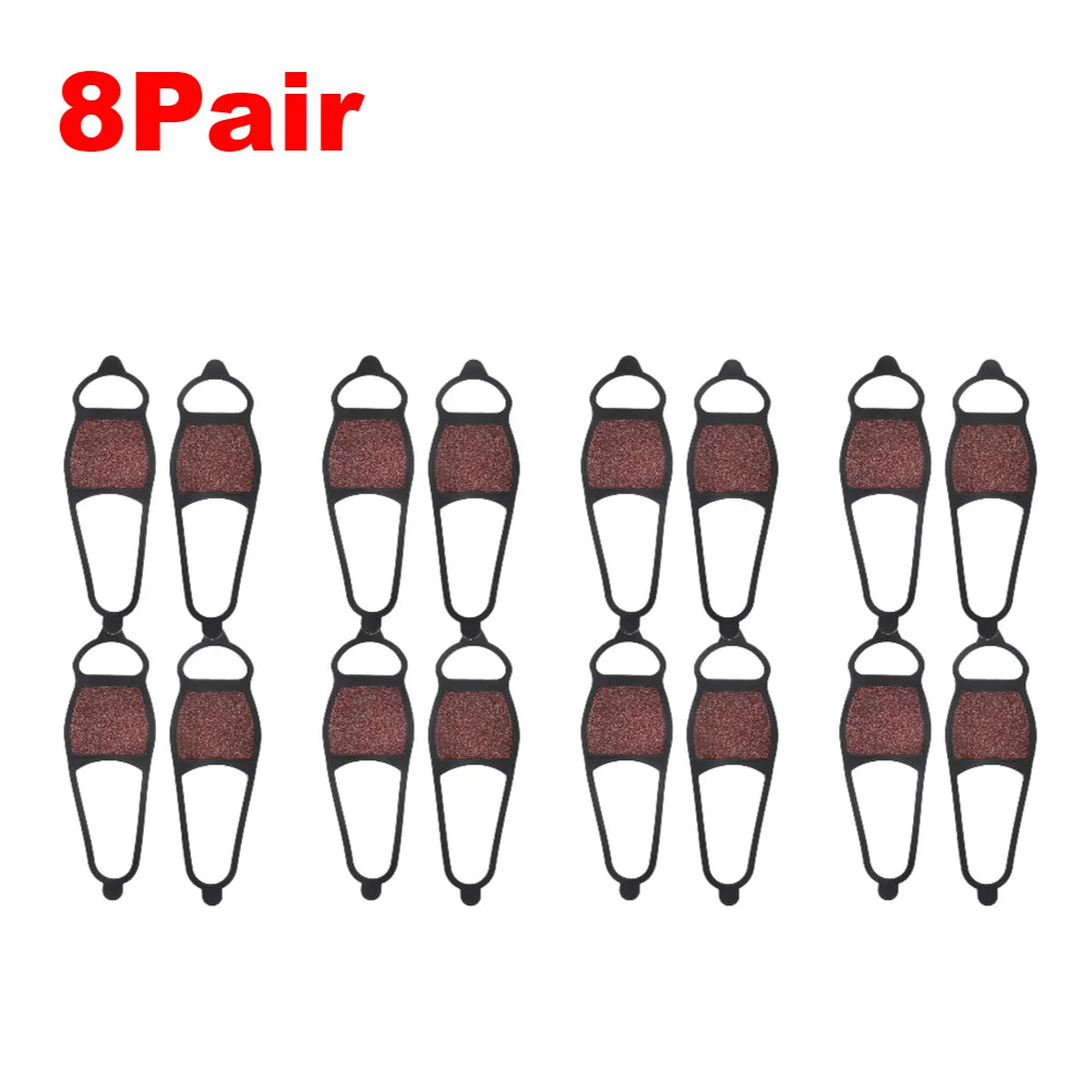 1-10Pair Coarse Sand Crampons Non-Slip Double-Sided Ice Cleats Traction Grip for Shoe Boots Hiking Ice Fishing Mountain Climbing