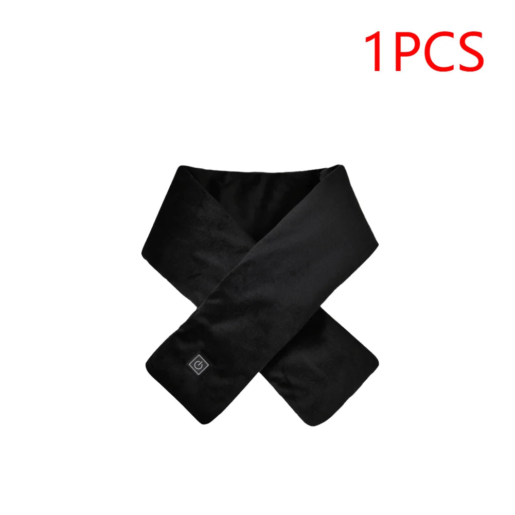 1/2pcs USB Women Men Heating Scarf Temperature Scarf 3 Gears Wrap Fleece Washable Electric Neck Warmer Not Inclound Battery for