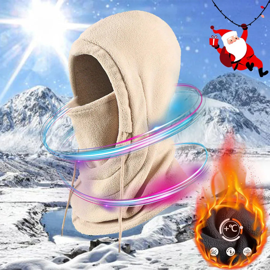 Winter Balaclava Face Mask, Windproof Thermal Hooded Scarf for Skiing Cycling Fishing, Cold Weather Sports Gear, Christmas Gift