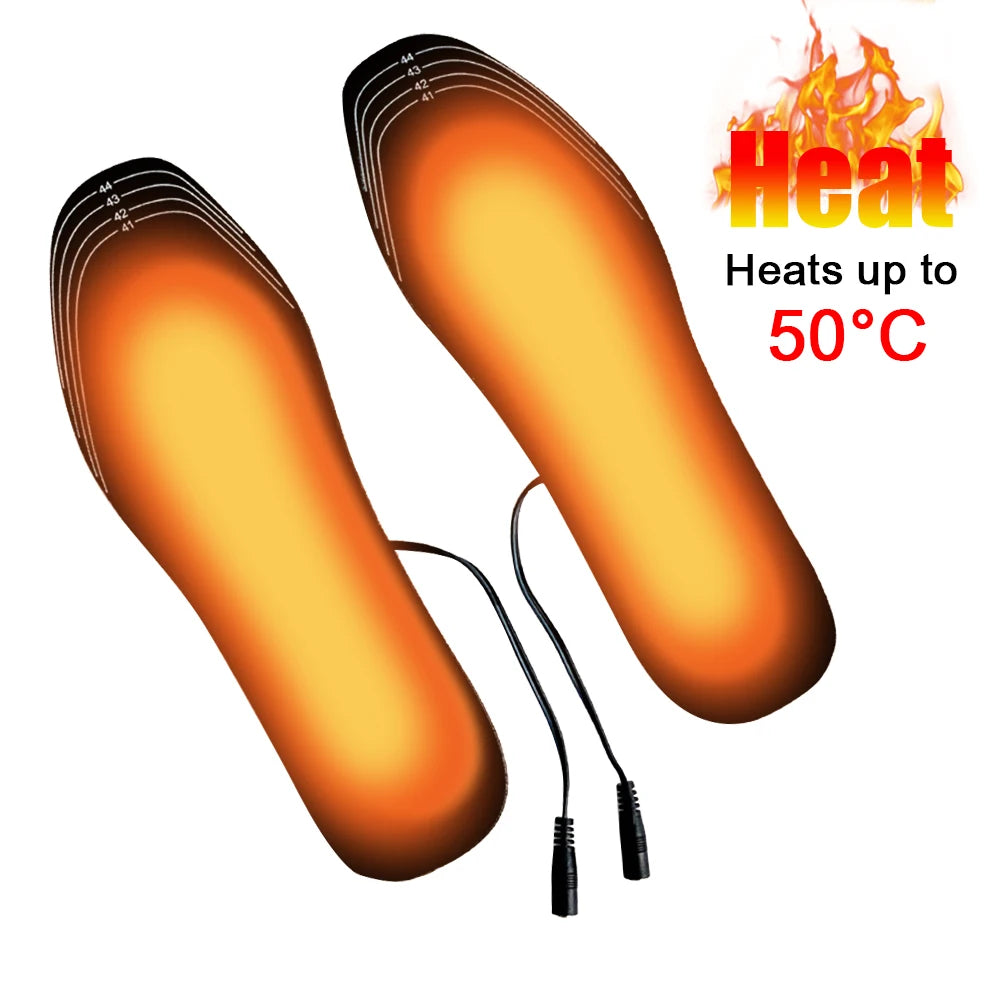 USB Electric Heated Insoles Comfortable Keeping Warm Washable Outdoor Sports Thermal Shoe Pads Mat Shoe Accessories