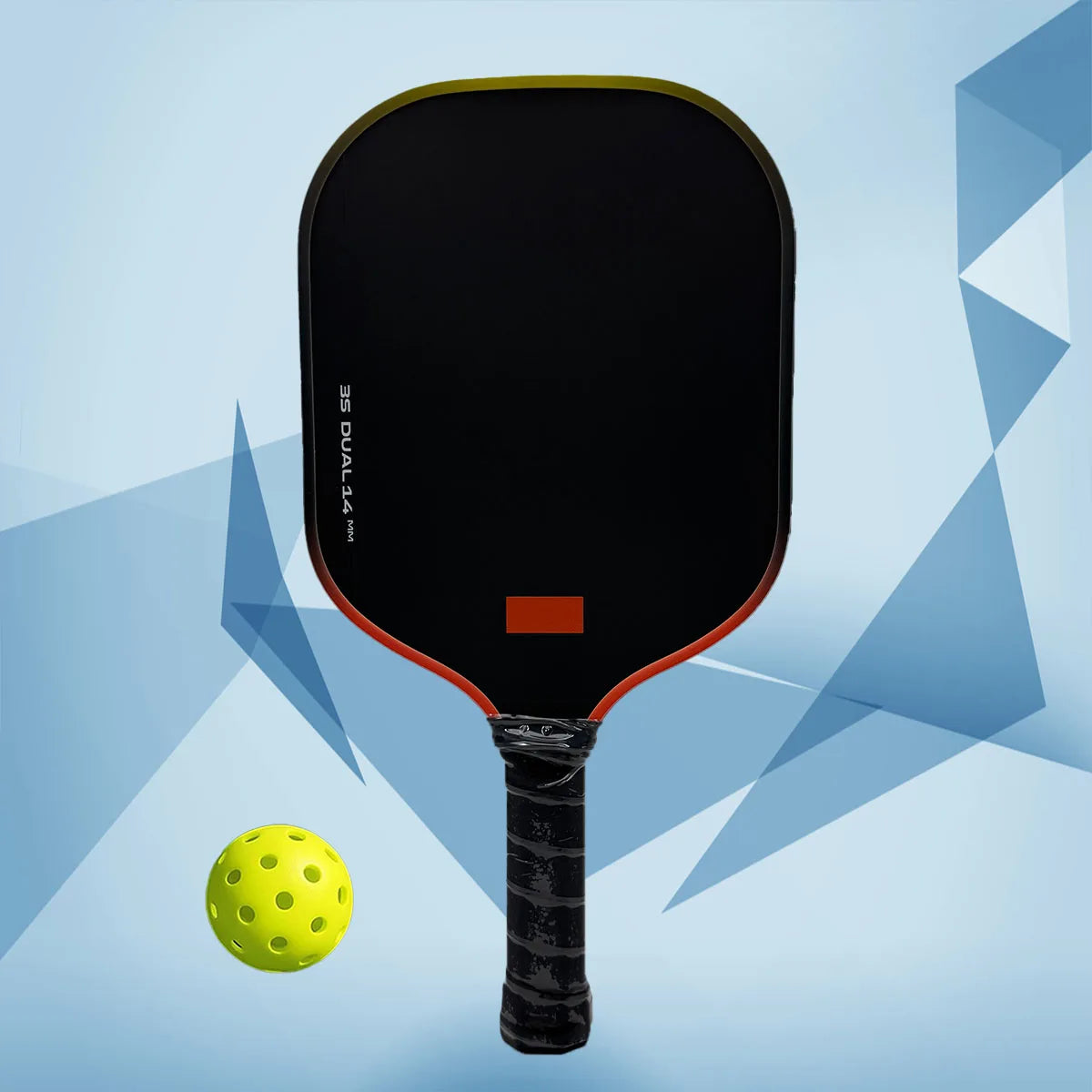 Sco-3S Dual Pickleball Paddle-Wide-Body Design for Control&Defense, Orange/Yellow Gradient Edge,Pro Certified