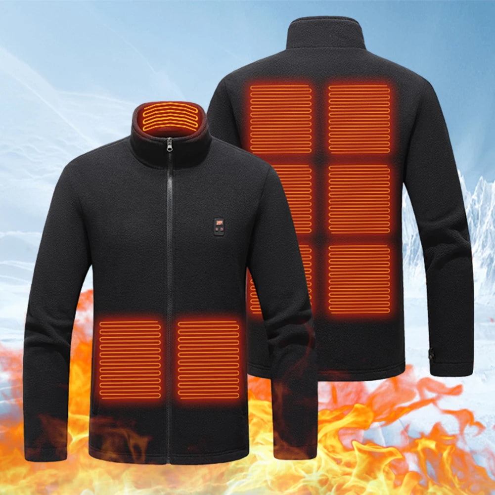 9 Heated Area Heated Jacket USB Charging Heated Insulated Jackets 3 Gear Temperature Heating Jackets Coat for Outdoor Activities