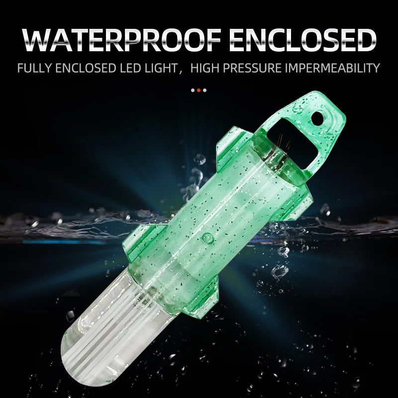 ShareShark 2pcs Fiber Optic Fishing Lure Light Underwater LED light for Attracting Fish Fishing Gear Accessories