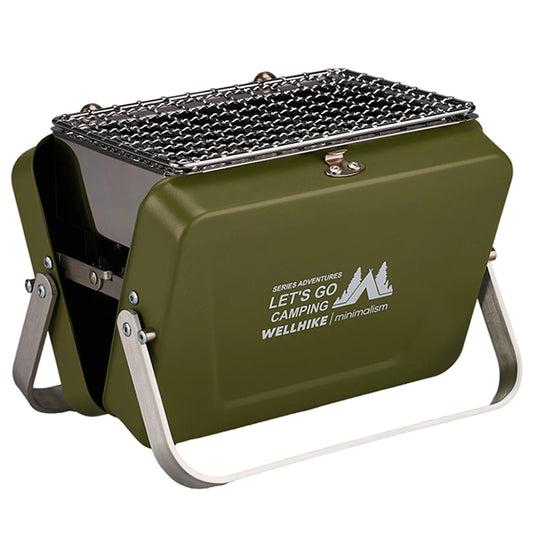 Portable Camping Stove with Handle Outdoor Barbecue Oven Stainless Steel Lightweight Cooking Grill for Camping Patio Backyard