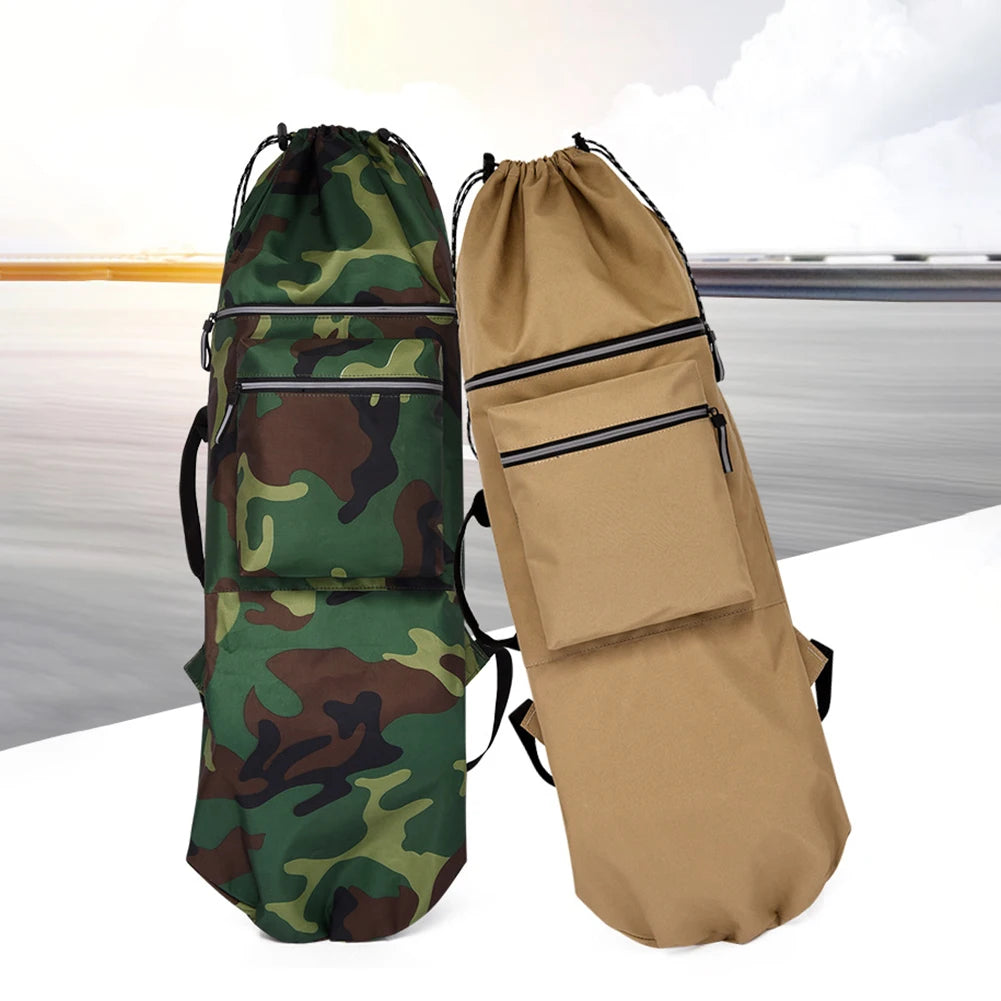 Skateboard Storage Backpack Oxford Cloth Skateboard Carry Bag Multifunction Drawstring Closure Skate Accessories
