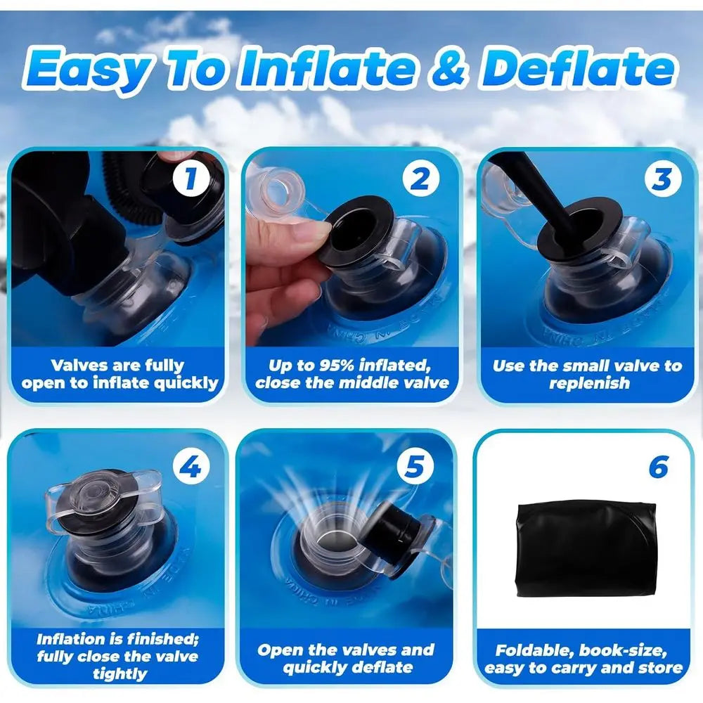 Inflatable Snow Tubes for Kids & Adults - Heavy-Duty Sleds with Handles for Winter Fun & Family Activities