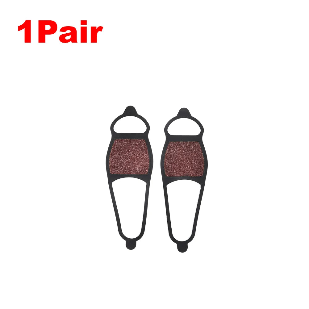 1-10Pair Coarse Sand Crampons Non-Slip Double-Sided Ice Cleats Traction Grip for Shoe Boots Hiking Ice Fishing Mountain Climbing