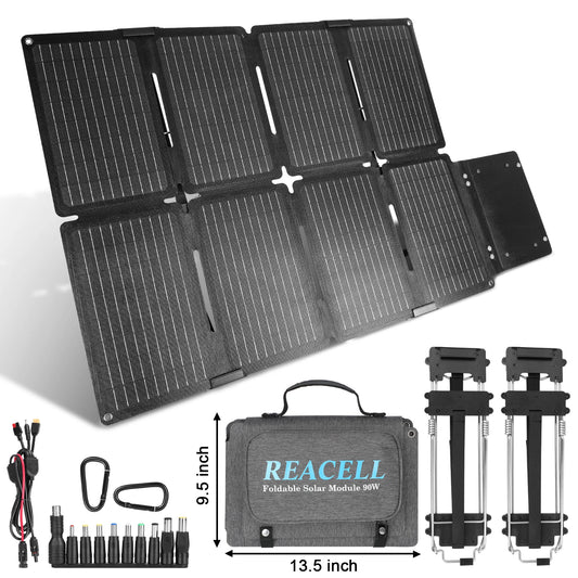 Flexible Foldable Solar Panel 90W Camping Portable Folding Solar Panel IP67 Solar Cell Solar Charger Travel&Phone&Boat&RV