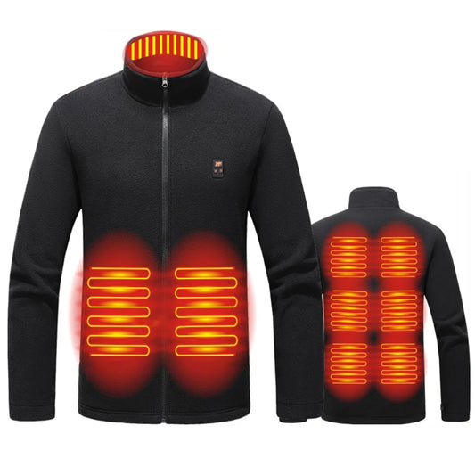 9 Heated Area Heating Jacket USB Charging Heated Insulated Jackets Warm Heated Sweater 3 Gear Temperature for Outdoor Activities