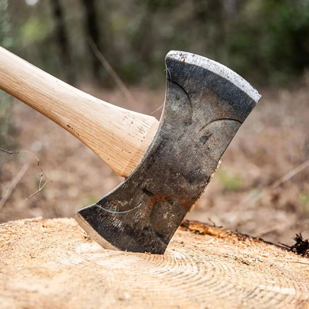 Michigan Pattern Double Bit Axe - 3.5 lbs Splitting Axe with 36 Straight Wooden Handle & Phantom Bevels - SU35-2MC