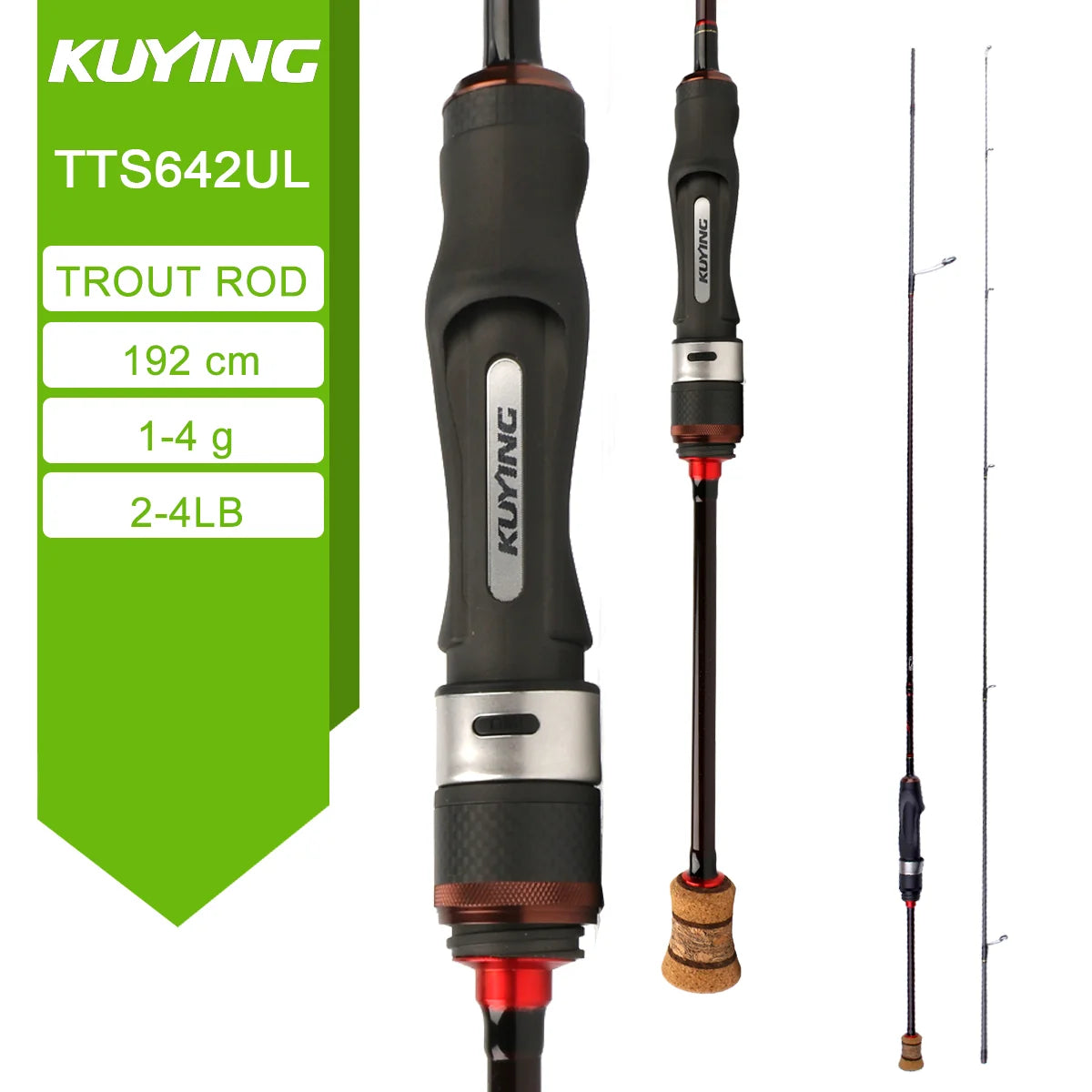 KUYING TETON L UL SUL 5'2" 6' 6'3" 6'4"6'2" 6'6" Fishing Rod Lure Cane Spinning Casting FUJI Carbon 1-4g 0.8-3g 2-10g M-Fast bfs