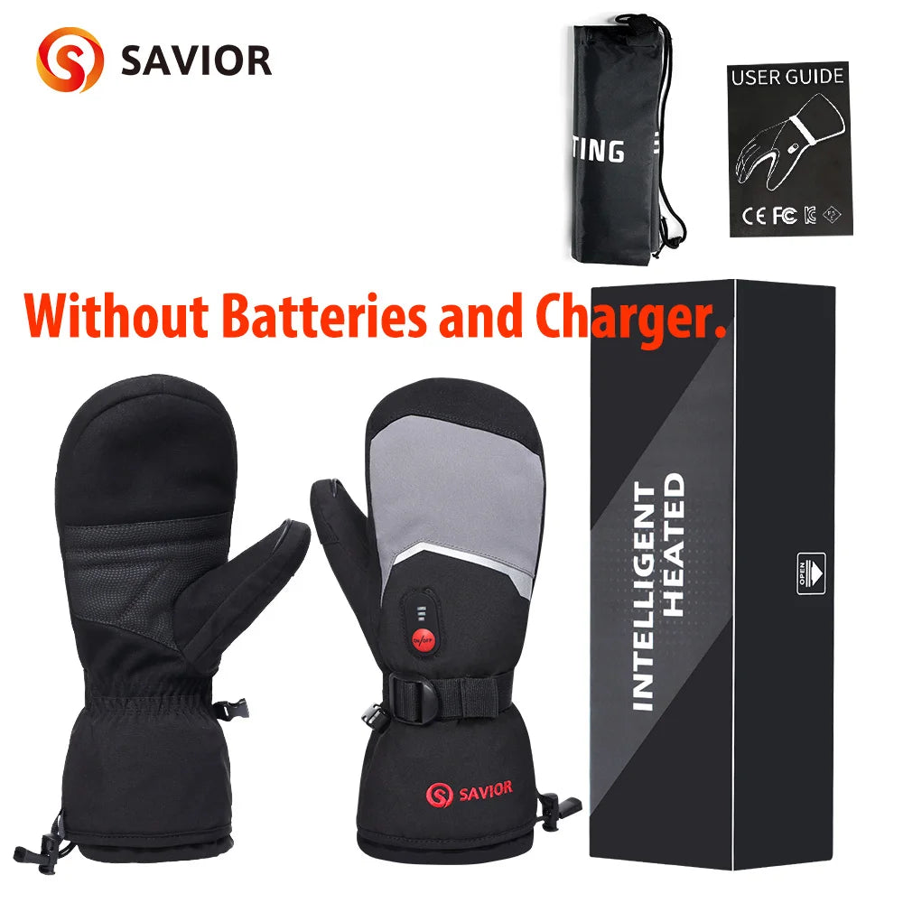 Motorcycle Heated Gloves Battery Powered Electric Heated Gloves Touch Screen Waterproof Thermal Heating Gloves for Outdoor Sport