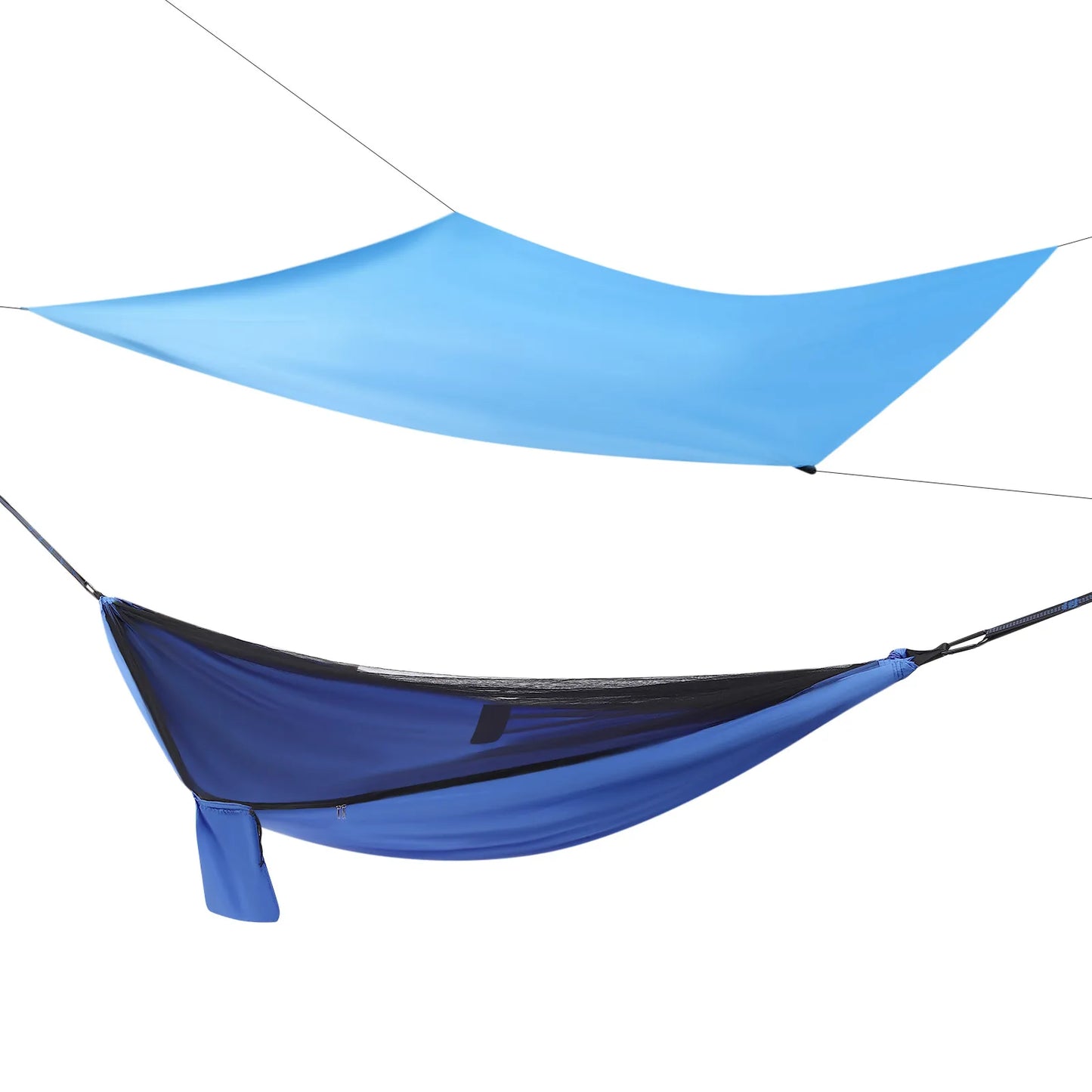 Camping Hammock, 2-in-1 Design 440.9lbs Load-Bearing Capacity Enjoy Relaxing Time for Backpacking Hiking Camping Traveling