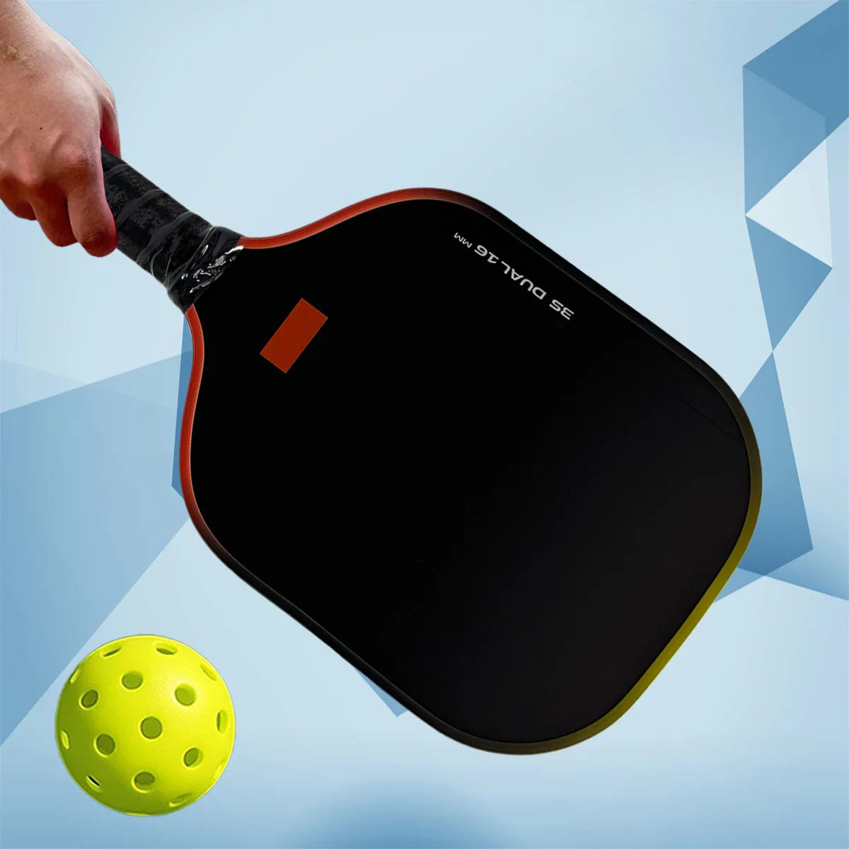 Sco-3S Dual Pickleball Paddle-Wide-Body Design for Control&Defense, Orange/Yellow Gradient Edge,Pro Certified