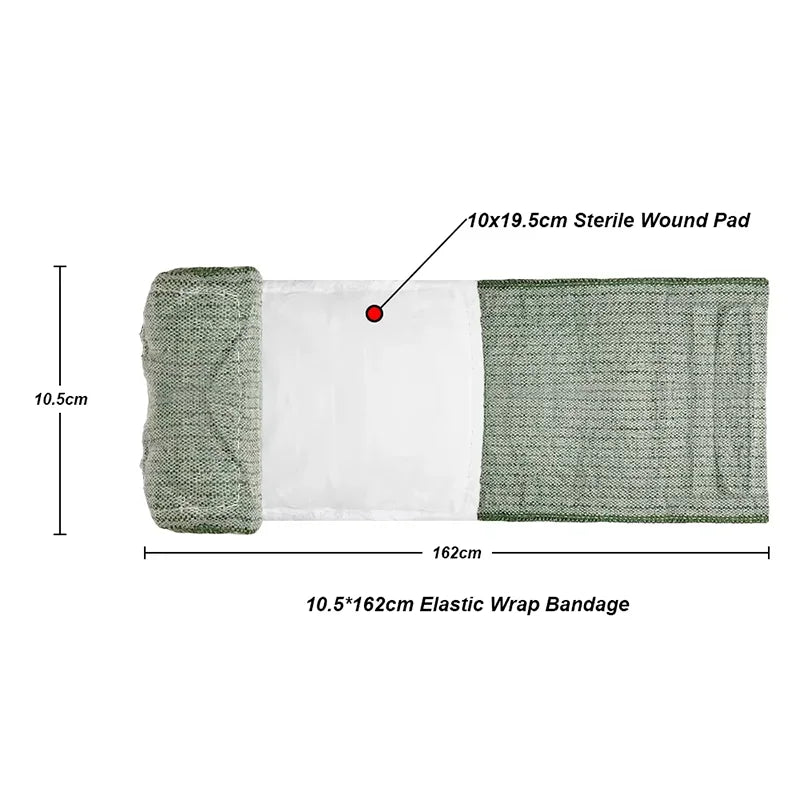 Emergency First Aid Kit Israeli Pressure Bandage 4"/6" for Outdoor Camping Hiking - Wound Care Survival Safety Gear